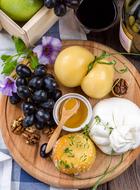 Cheese and grape Plate