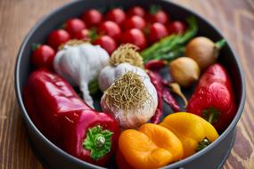 beautiful Tomato and Garlic and Pepper
