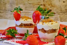Strawberry Dessert red white