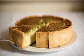 quiche on a plate