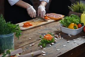 person cooking Vegetarian Food