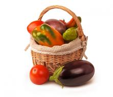 photo of colorful vegetables in a wicker basket