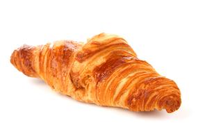 just baked croissant at white Background