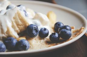 juicy delicious Blueberries Pancake Breakfast