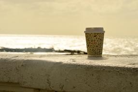 Beach Sea and cup