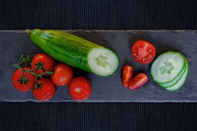 Tomato and Cucumber Slate