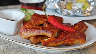 Spare Ribs Grill and sause