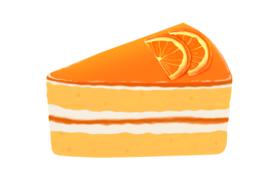 piece of orange cake as an illustration