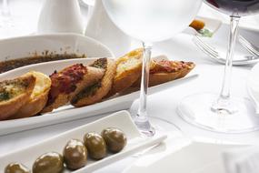 Food Table olives glass