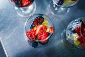 colorful Fruit Dessert with Strawberries