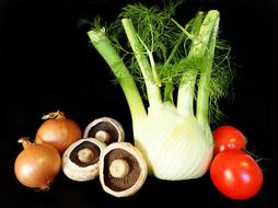 Vegetables Mushrooms tomato