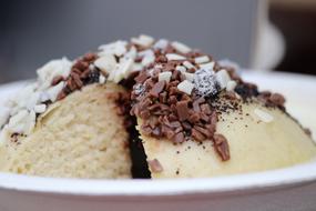 traditional cake on a plate close-up