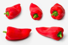 red bell pepper on white background