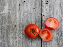 Tomato Vegetables red wood wall