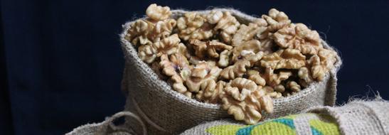 Walnuts in bag