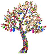 floral forest tree drawing