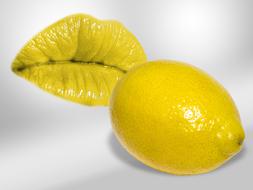 yellow lips as a lemon