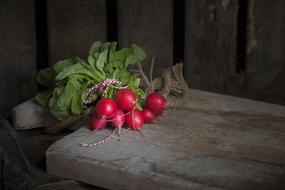 Summer Radishes Red as a still life