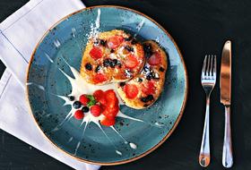 Strawberry Fruit Dessert plate