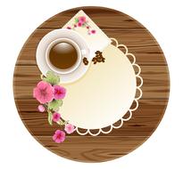table round wood coffee drawing