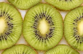 macro photo of sliced kiwi