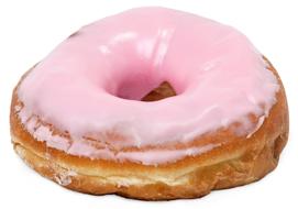 donut with pink fondant