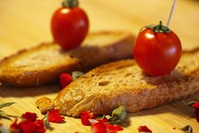 tomato on toast as a snack