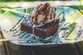 Brownie with Ice Cream Dessert