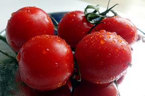 Tomatoes Food water drops