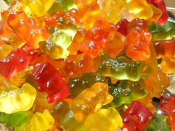 photo of gummy bears on the wallpaper