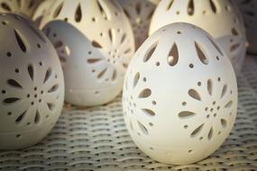 Easter Egg white decoration