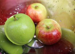 Apple green red Fruits