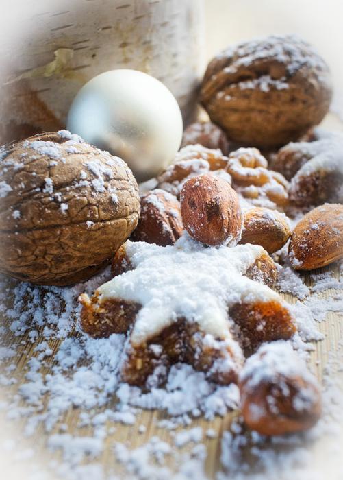 almonds and walnuts for Christmas baking