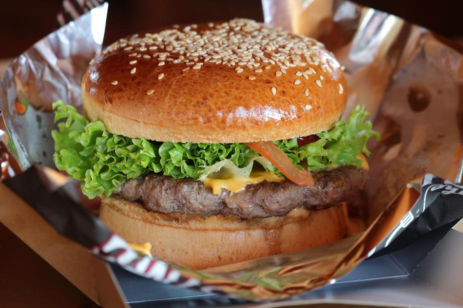 Mexican burger in foil