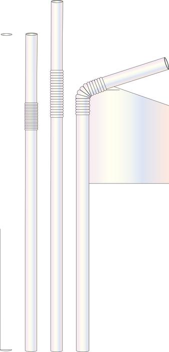 graphic bendy straw drawing