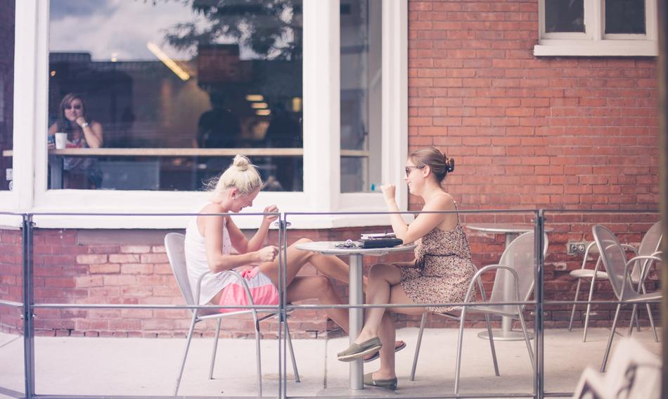 nice Girl in cafe