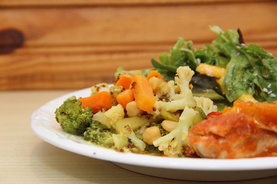 excellent Plate with Food of vegetables