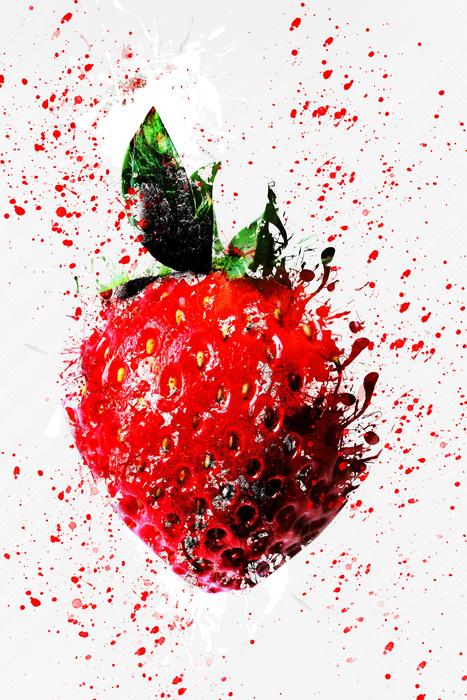 strawberry art abstract drawing