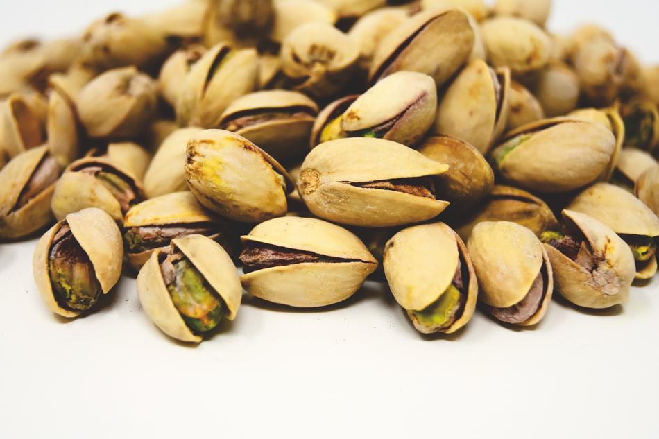 isolated pile of pistachios