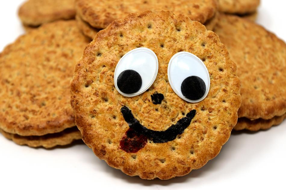 homemade cookie with a mug