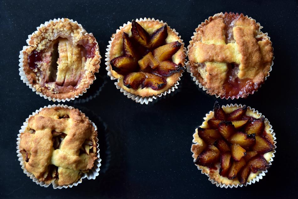 pastries with fruit on the table