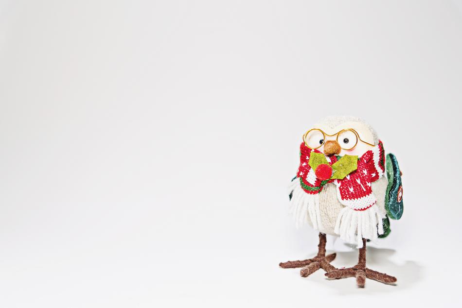 decoration in the form of a chicken on a white background