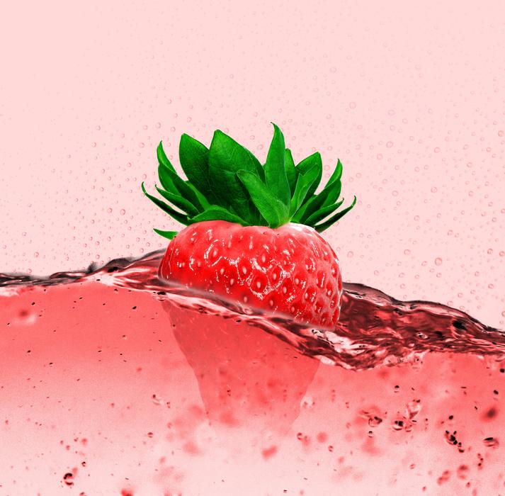 strawberry juice fruity drawing