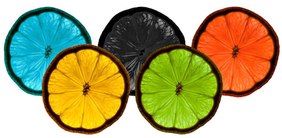 Colorful dry orange