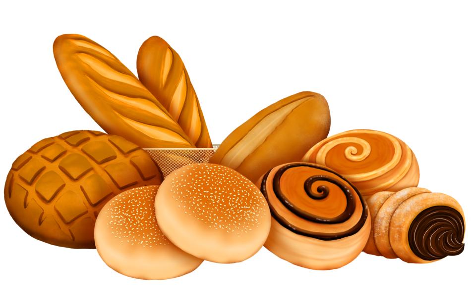 painted buns, bread and loaves