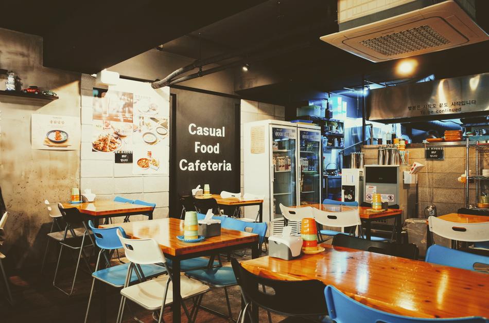 Interior of casual food Restaurant