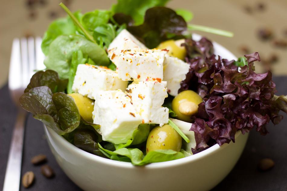 Salad Leaf Lettuce and Olives