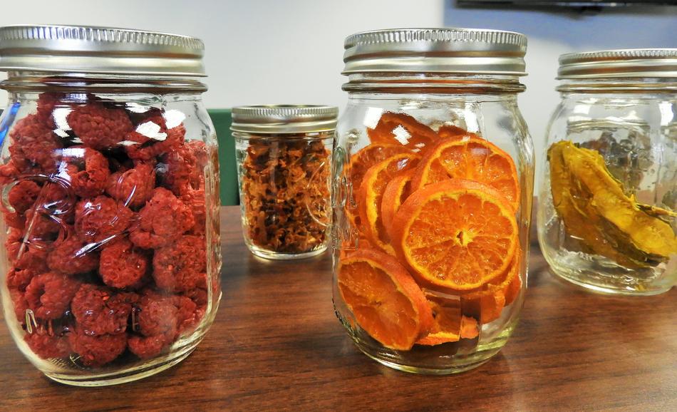 Mason Jars with Dehydrated Fruits