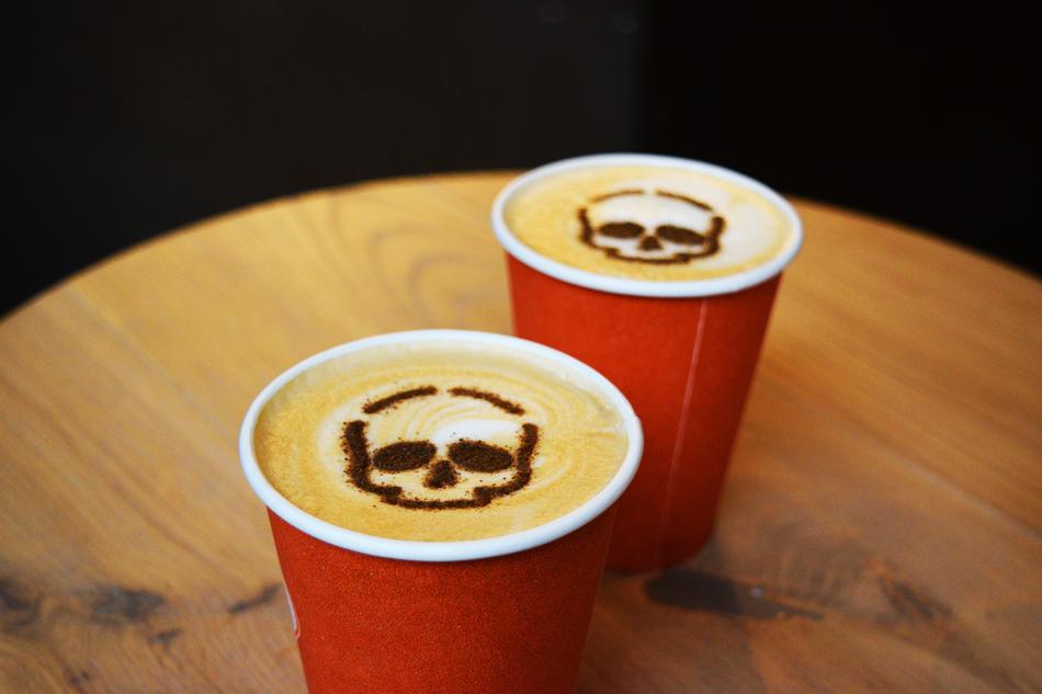 Coffee Art Halloween drawing
