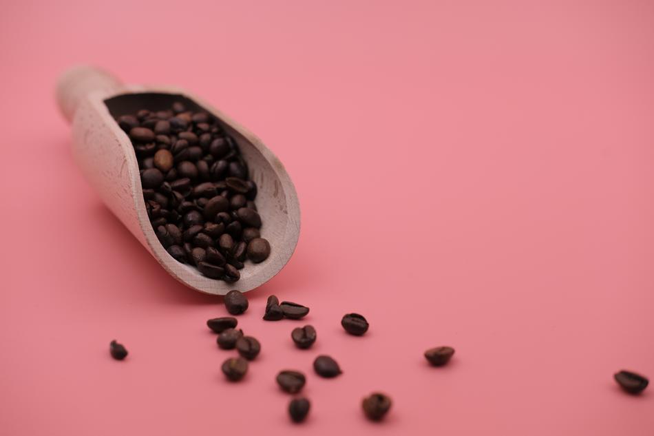 Coffee Beans pink background